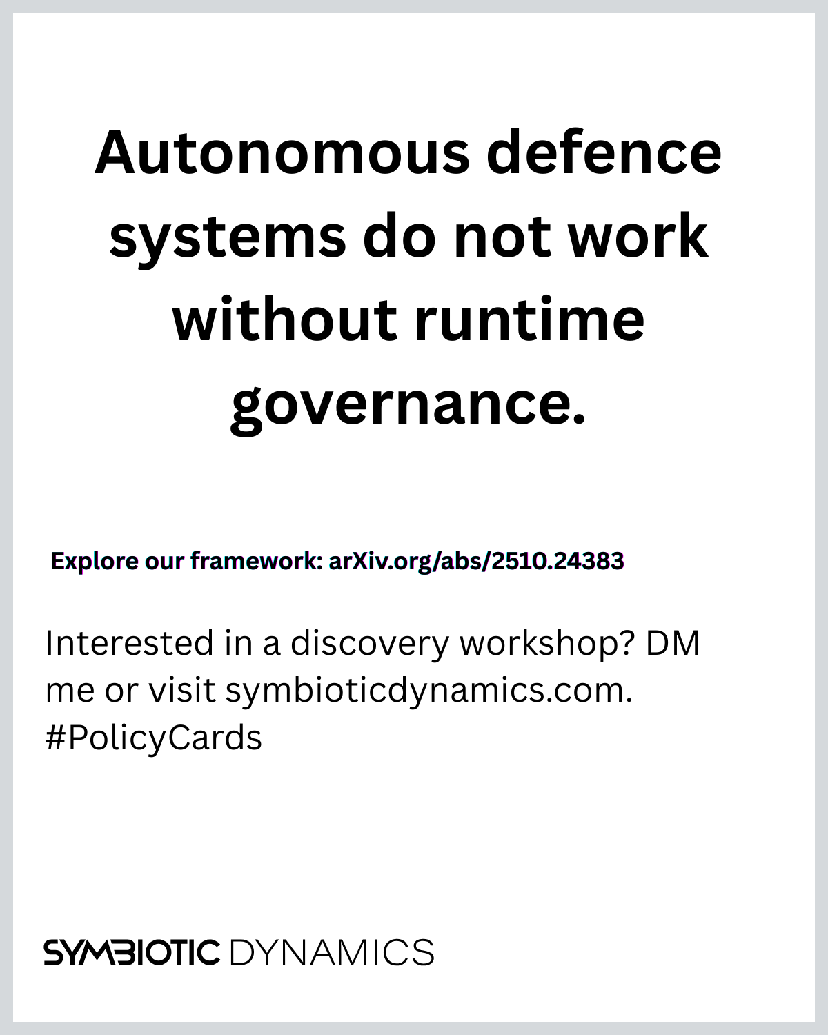 Policy Cards UAV scenario — slide 4